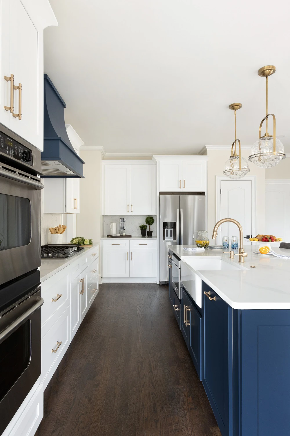 A microwave drawer in a beautiful kitchen like this one by Georgia interior design firm Chambless Hall is a great aging-in-place design element that actually makes cooking safer for everyone in the home.